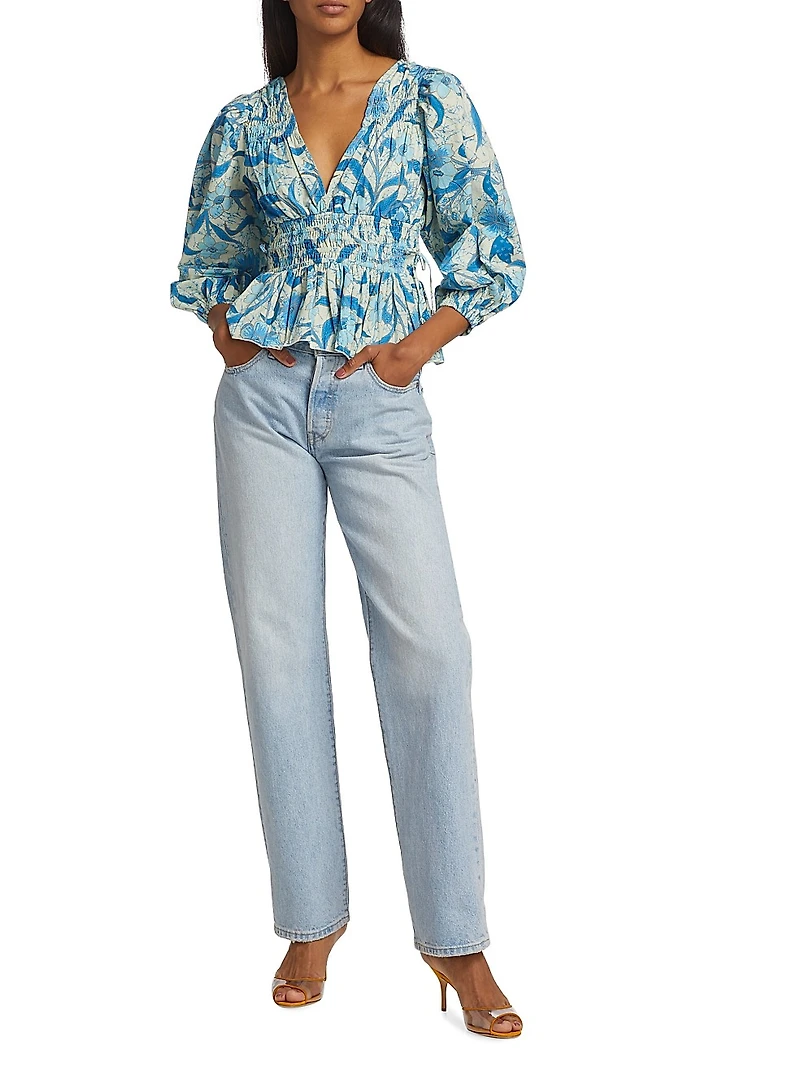 Elle Floral Peplum Top