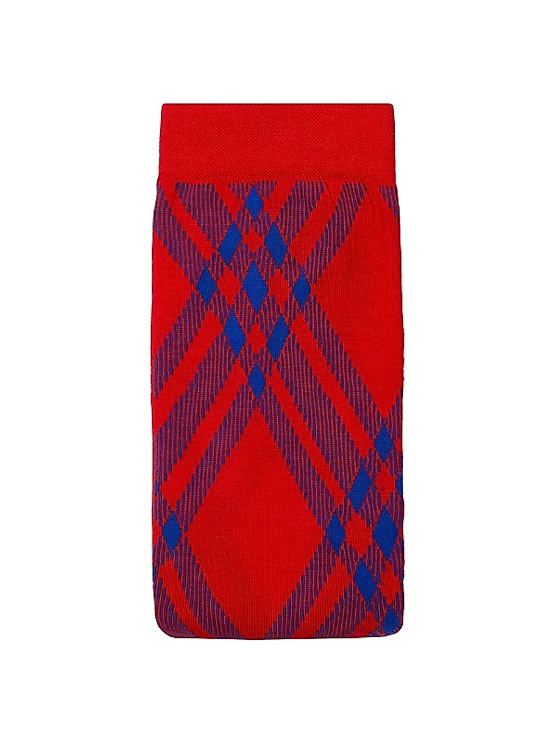Check Wool-Blend Tights