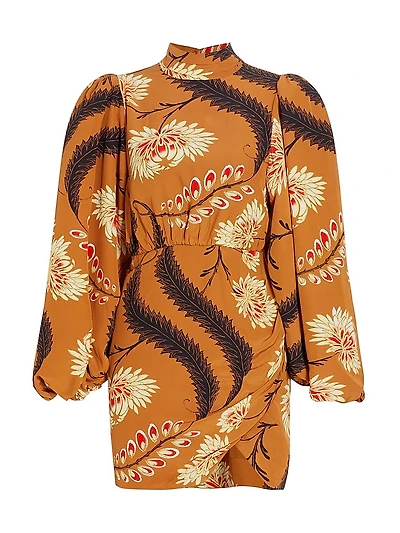 Luke Balloon-Sleeve Minidress