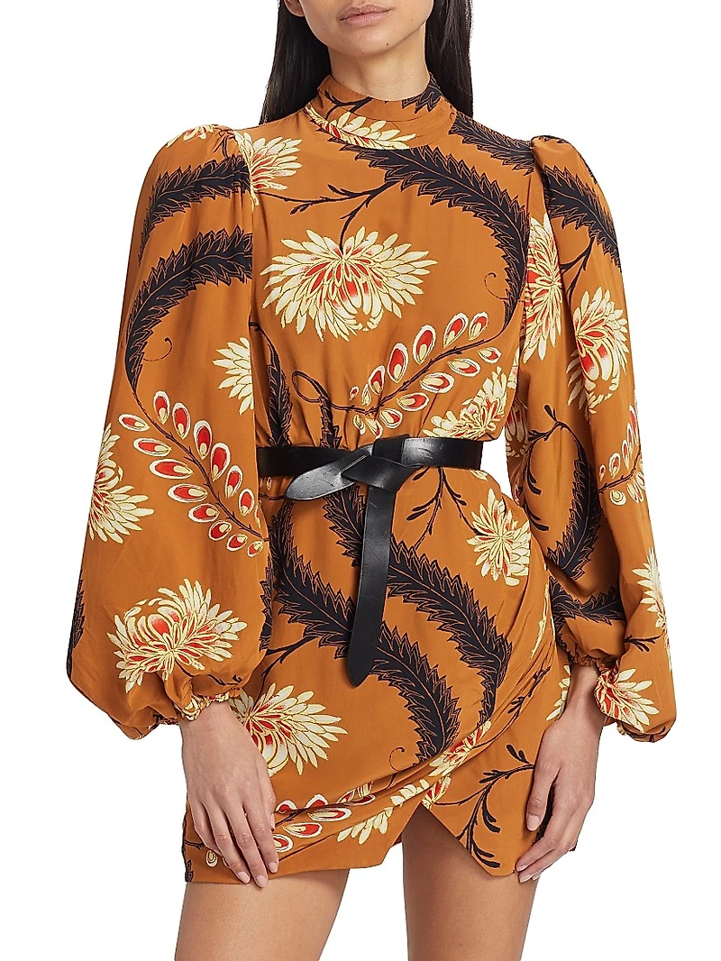 Luke Balloon-Sleeve Minidress