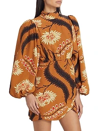 Luke Balloon-Sleeve Minidress
