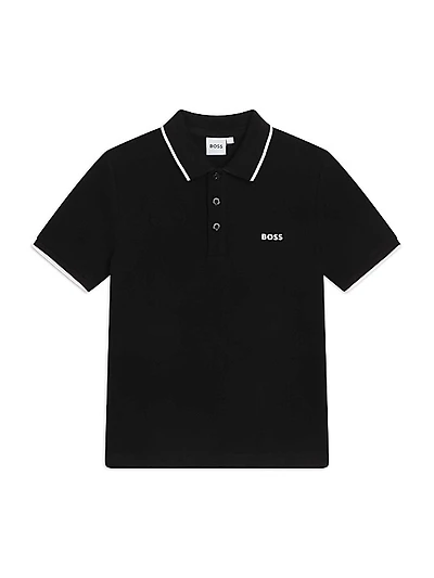 Little Boy's & Boy's Logo Polo