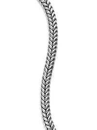 Chevron Bead Bracelet Sterling Silver, 6mm