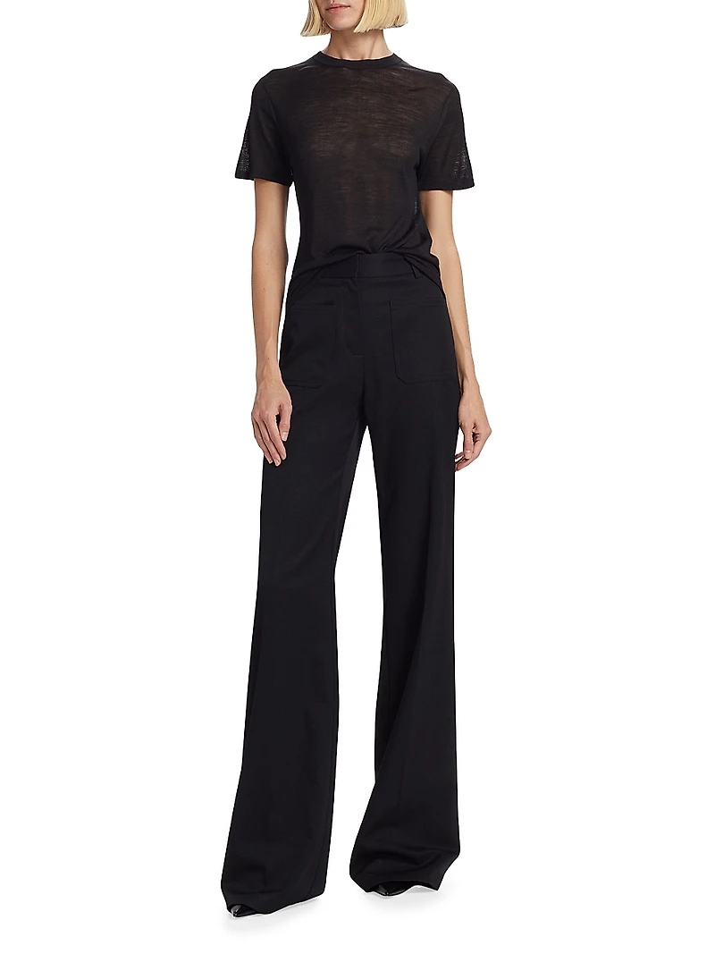 Christophe Flared Wool Pants