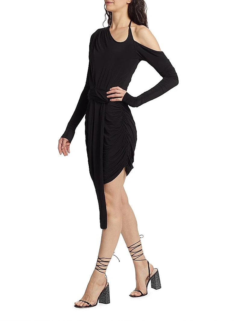 Asimi Draped Asymmetric Minidress