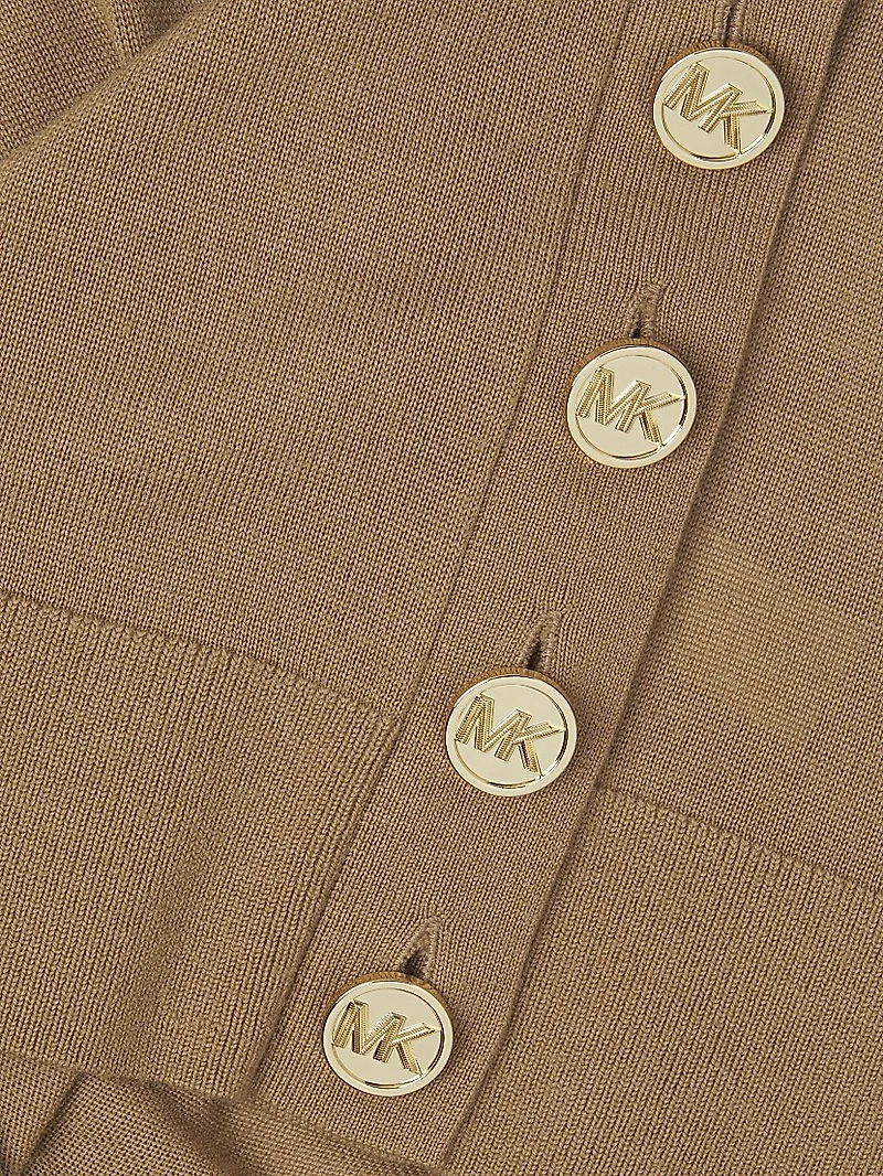 Side-Button Merino Wool Turtleneck Sweater