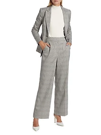 The Kensington Plaid Wide-Leg Pants
