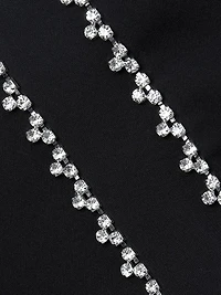 Prima Crystal & Feather Midi-Dress