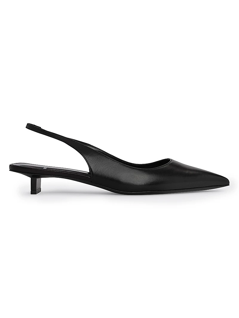 Stella 25MM Metallic Leather Kitten Heels