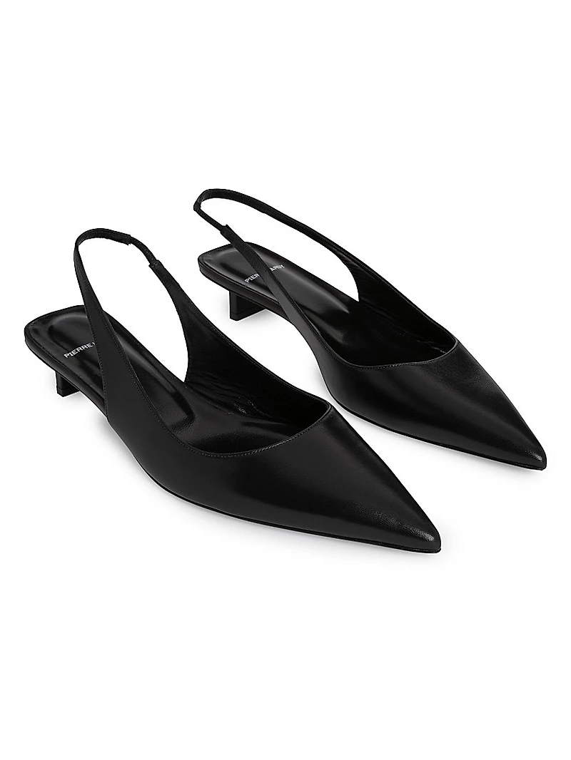 Stella 25MM Metallic Leather Kitten Heels