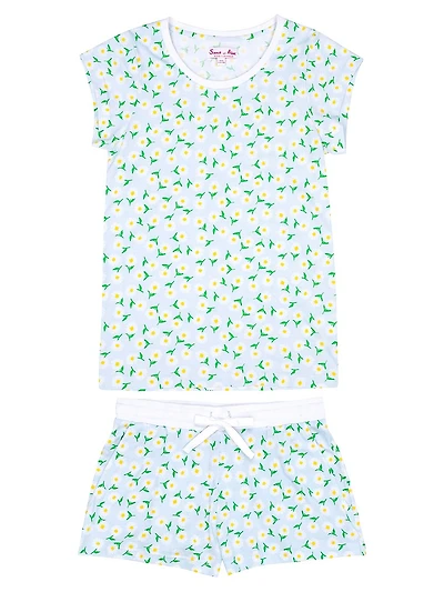 Daisy Jersey Short Pajama Set
