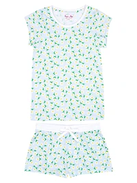 Daisy Jersey Short Pajama Set