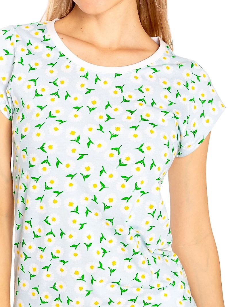 Daisy Jersey Short Pajama Set