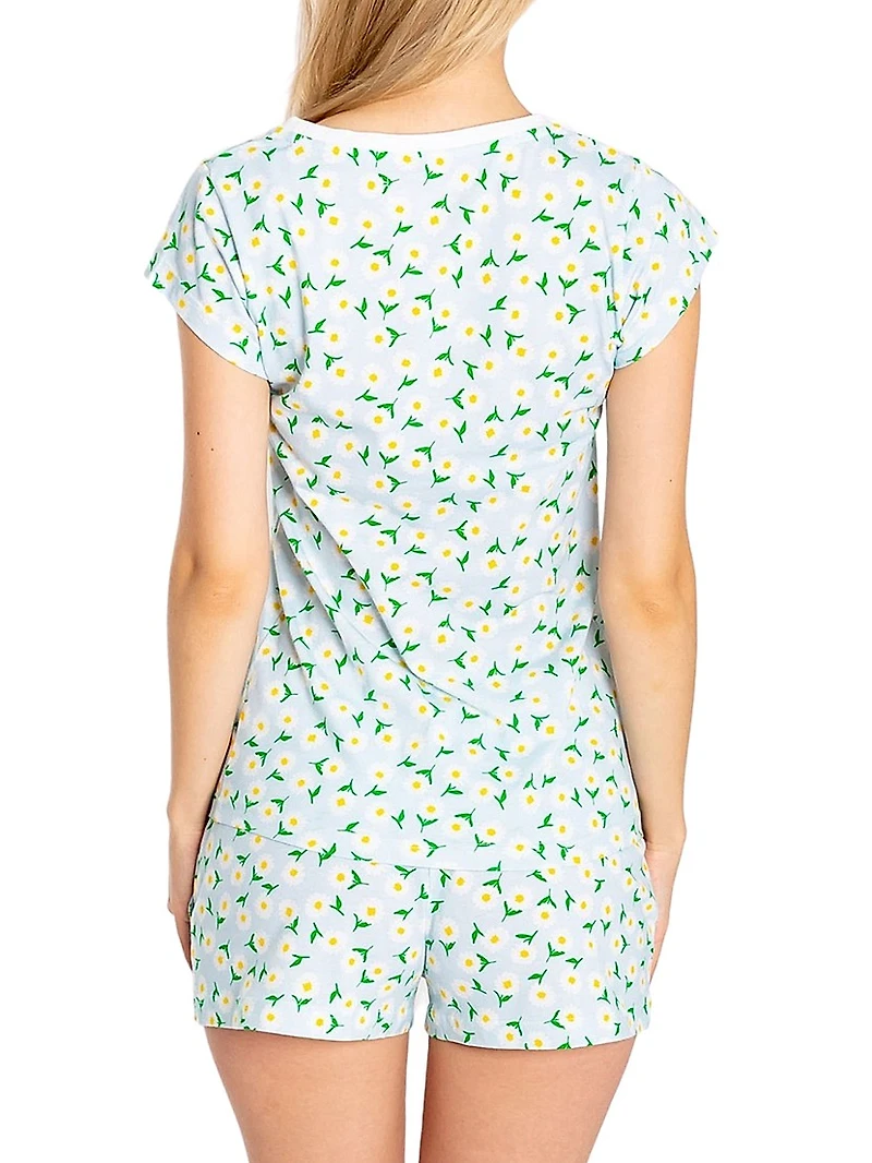 Daisy Jersey Short Pajama Set