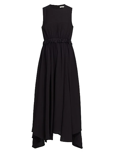 Evita Sleeveless Asymmetric Maxi Dress