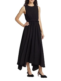 Evita Sleeveless Asymmetric Maxi Dress