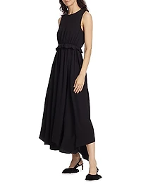 Evita Sleeveless Asymmetric Maxi Dress