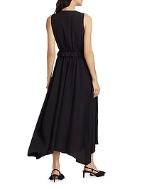 Evita Sleeveless Asymmetric Maxi Dress