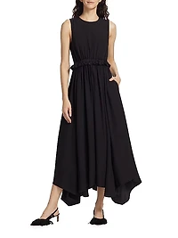 Evita Sleeveless Asymmetric Maxi Dress