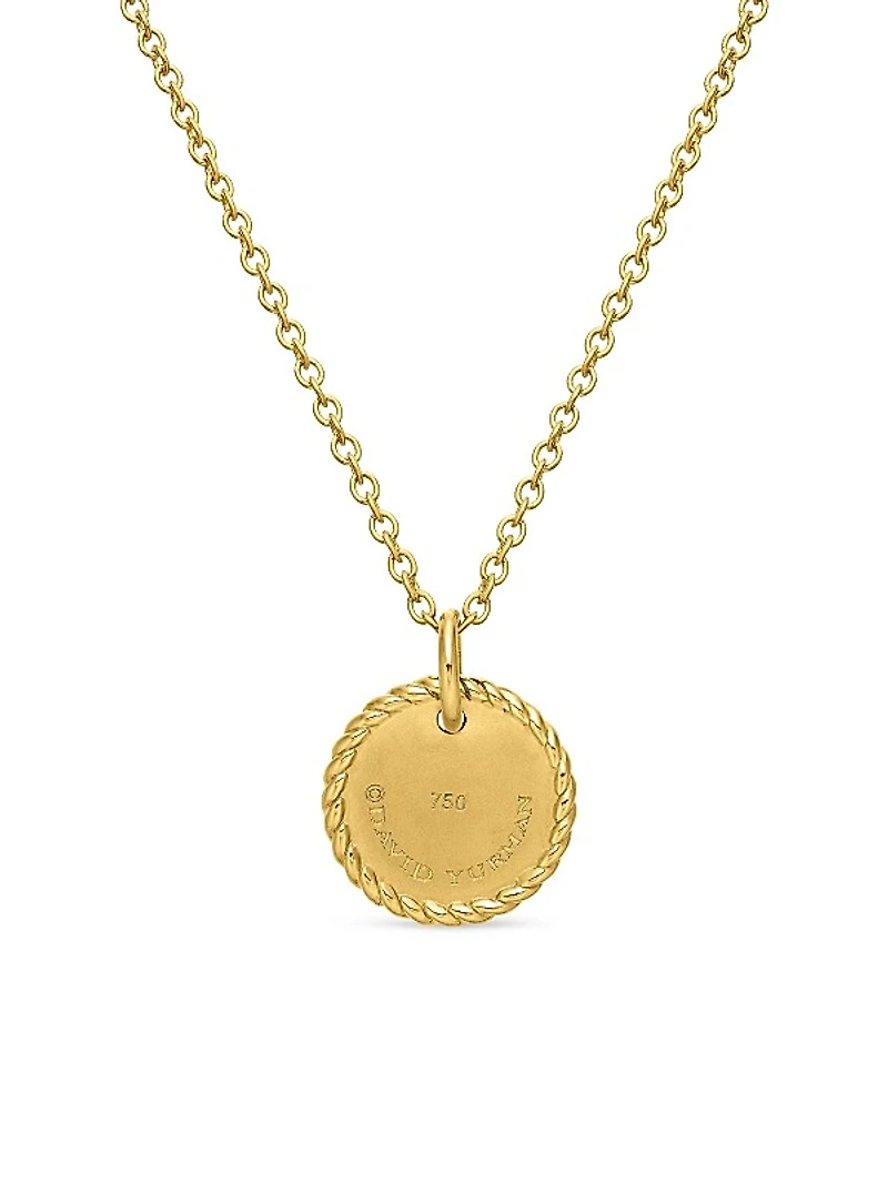 Cable Collectibles Rainbow Necklace in 18K Yellow Gold with Pavé Sapphires and Tsavorites, 11mm