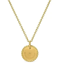 Cable Collectibles Rainbow Necklace in 18K Yellow Gold with Pavé Sapphires and Tsavorites, 11mm