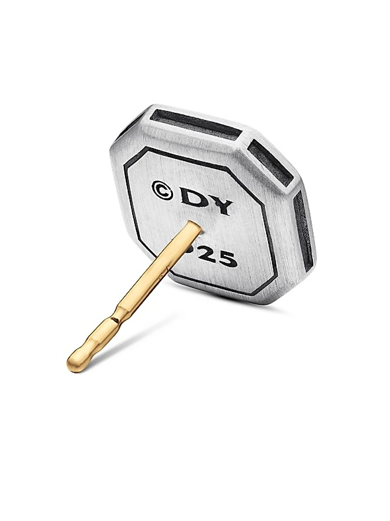 Streamline Pavé Stud Earring in Sterling Silver