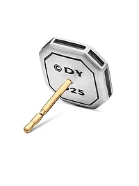 Streamline Pavé Stud Earring in Sterling Silver