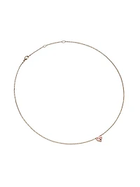 Chatelaine Heart Pendant Necklace in 18K Rose Gold with Morganite, 8mm