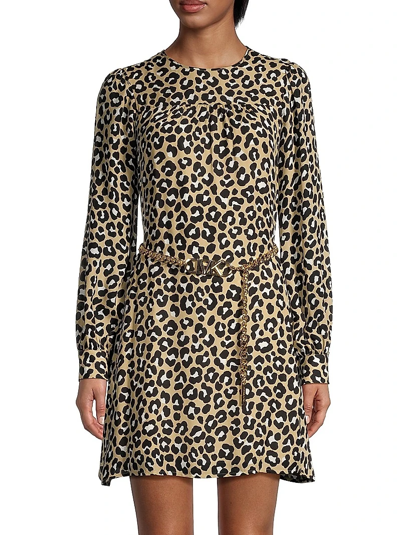 Leopard Belted Minidress
