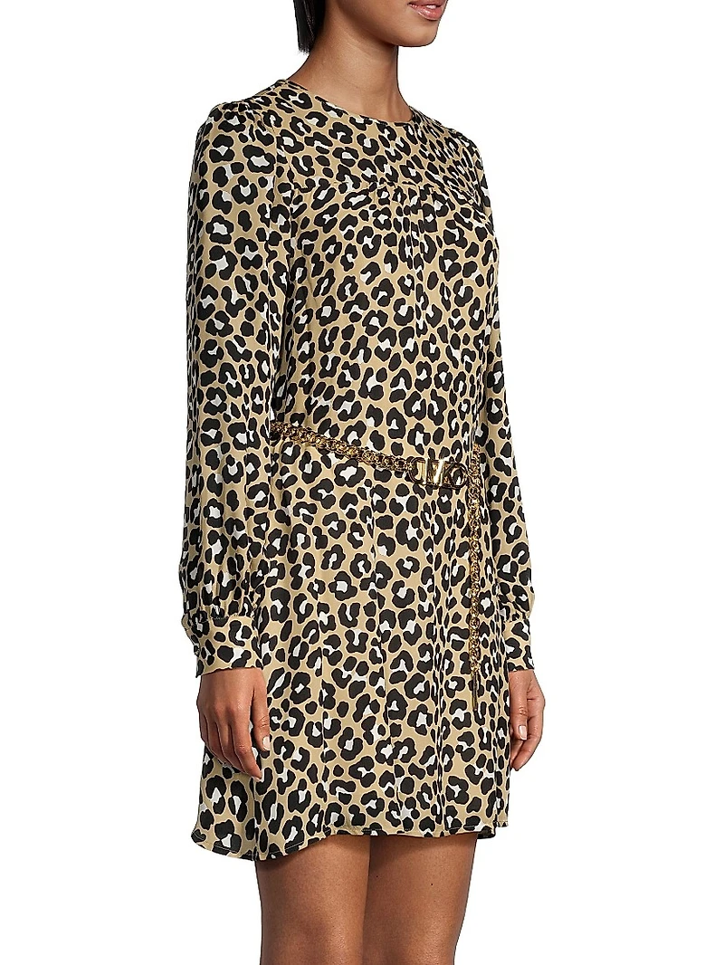 Leopard Belted Minidress