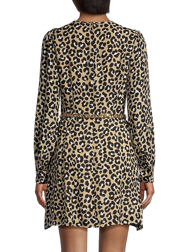 Leopard Belted Minidress
