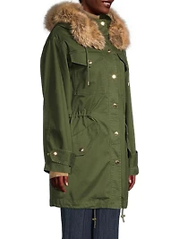 Faux-Fur Collar Anorak Jacket