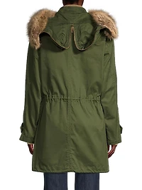 Faux-Fur Collar Anorak Jacket