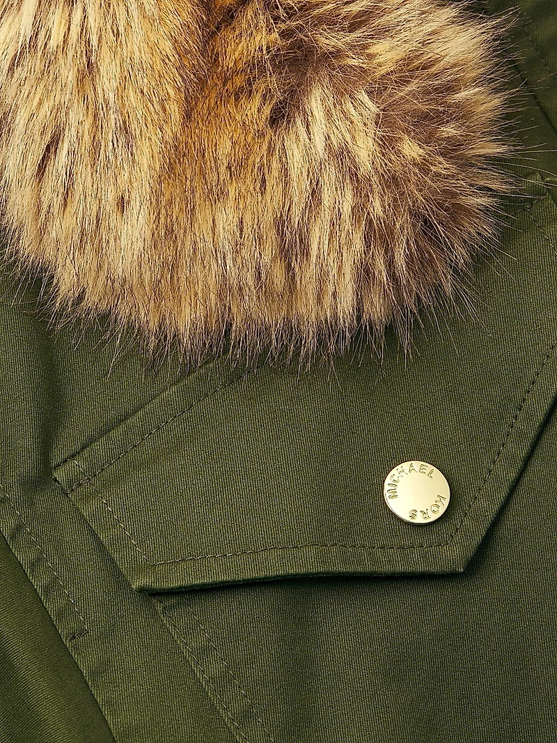 Faux-Fur Collar Anorak Jacket