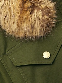 Faux-Fur Collar Anorak Jacket