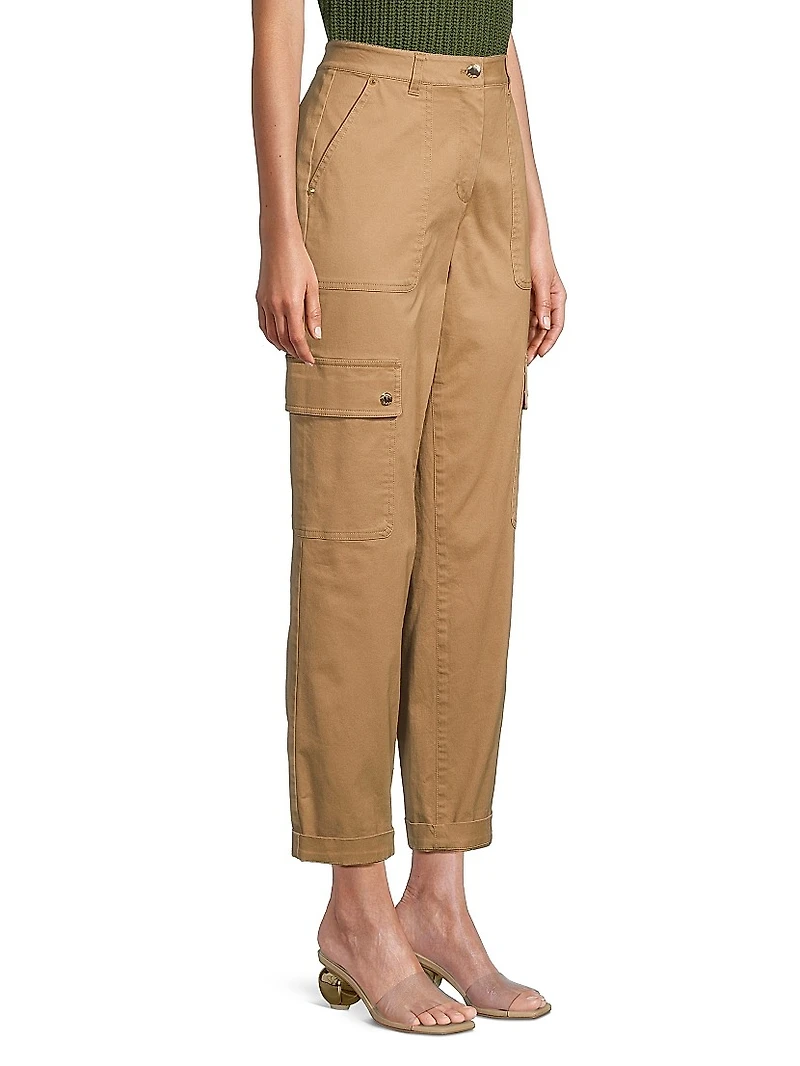 Cotton Straight-Leg Cargo Pants
