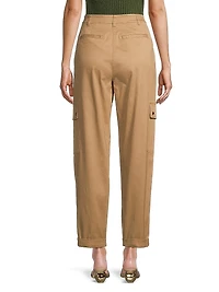 Cotton Straight-Leg Cargo Pants
