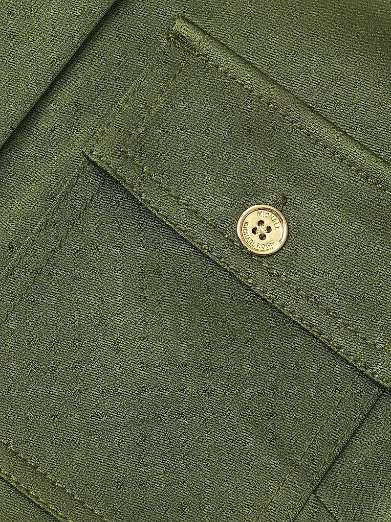 Satin Half-Buttoned Tunic Top