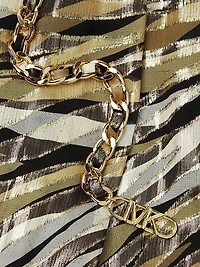 Metallic Tiger Stripe Minidress