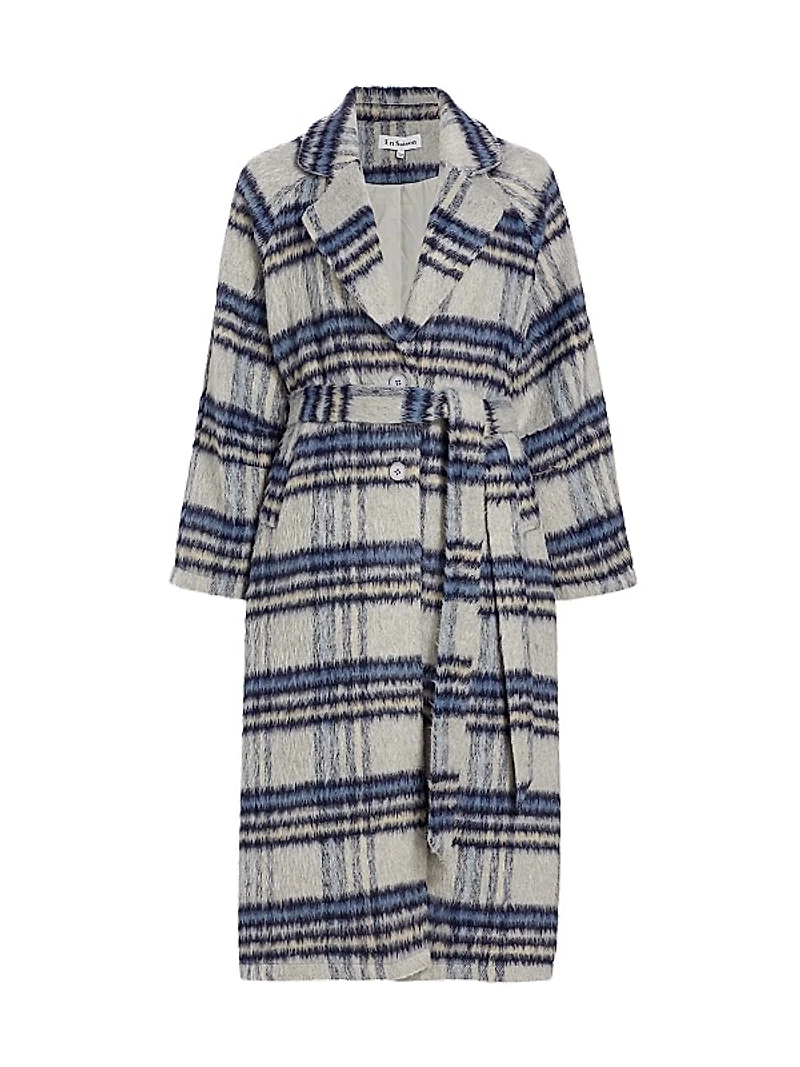 Demi Plaid Belted Coat