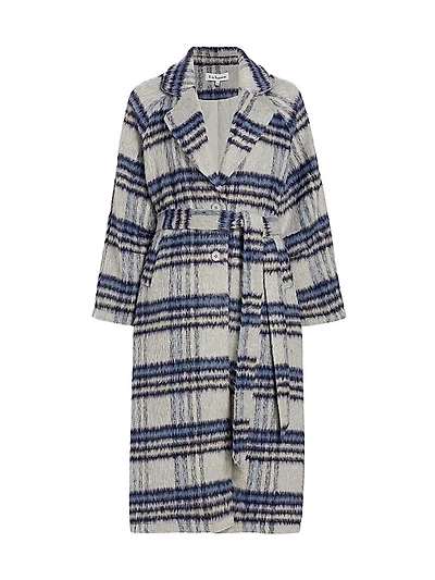 Demi Plaid Belted Coat