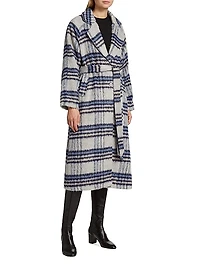Demi Plaid Belted Coat