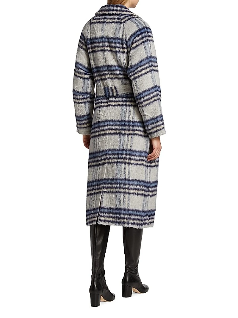 Demi Plaid Belted Coat