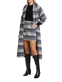 Demi Plaid Belted Coat