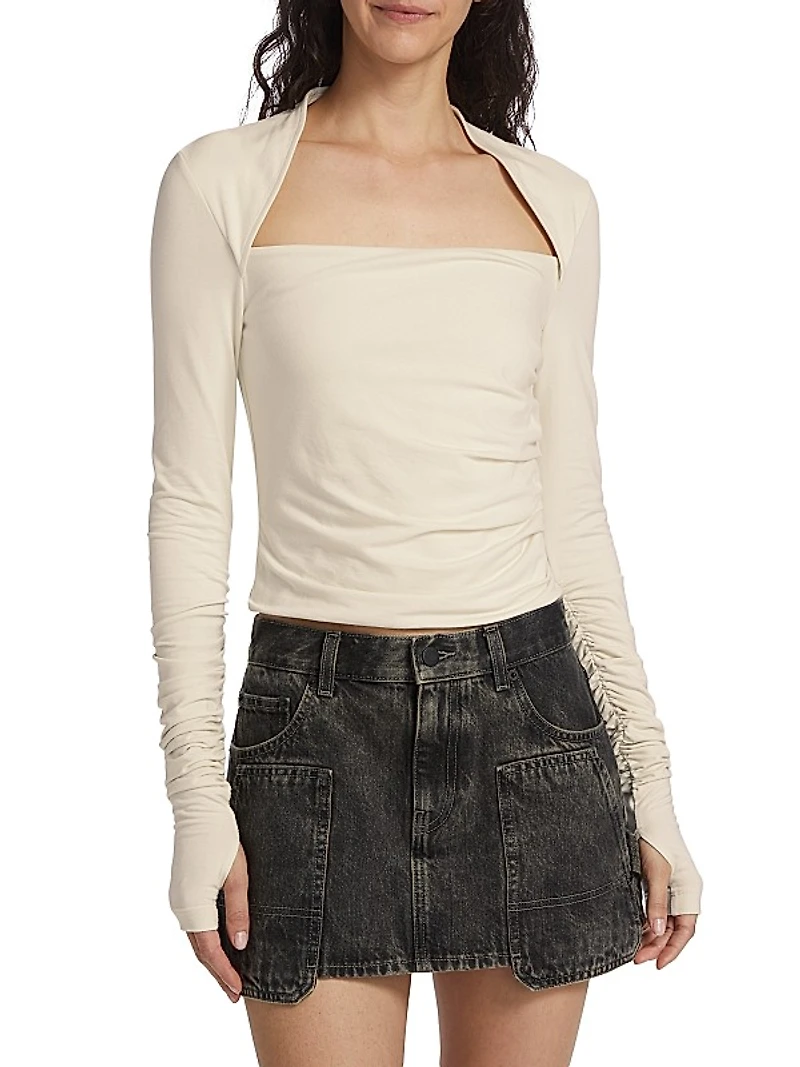Cut-Out Shrug Top