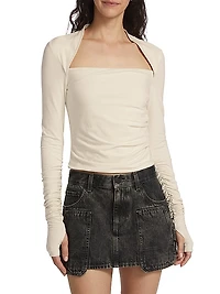 Cut-Out Shrug Top
