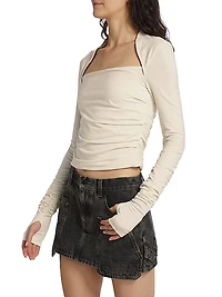 Cut-Out Shrug Top