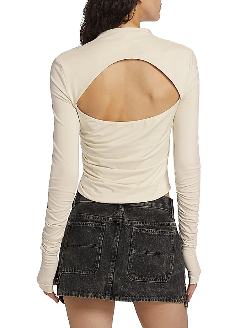 Cut-Out Shrug Top