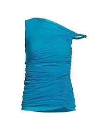 Asymmetric Ruched Twist Top