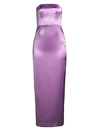 Riva Hammered Satin Dress